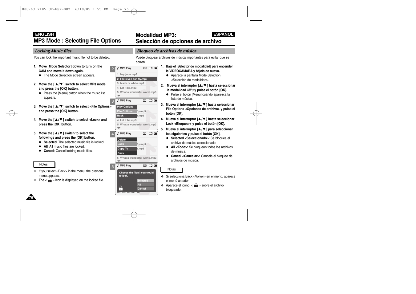 Samsung VP-X110L User Manual | Page 76 / 137