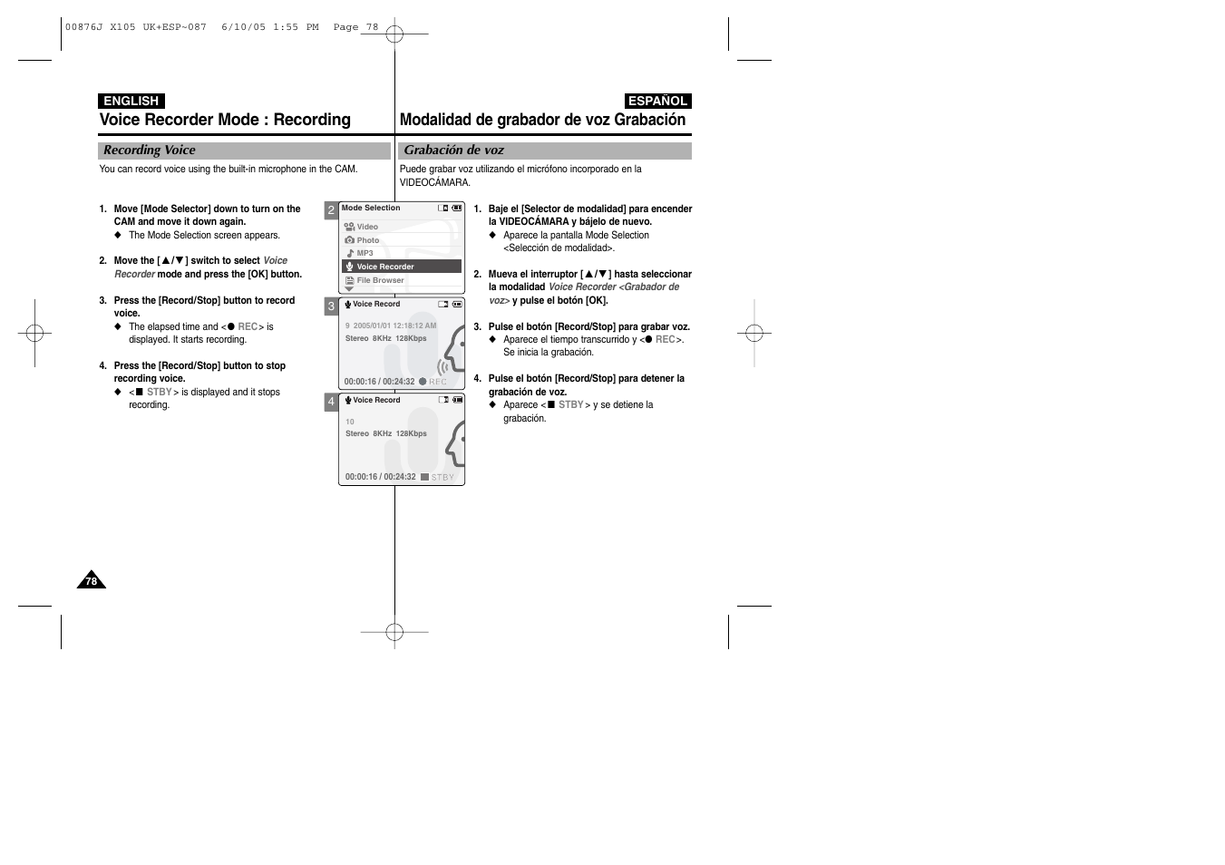 Samsung VP-X110L User Manual | Page 78 / 137