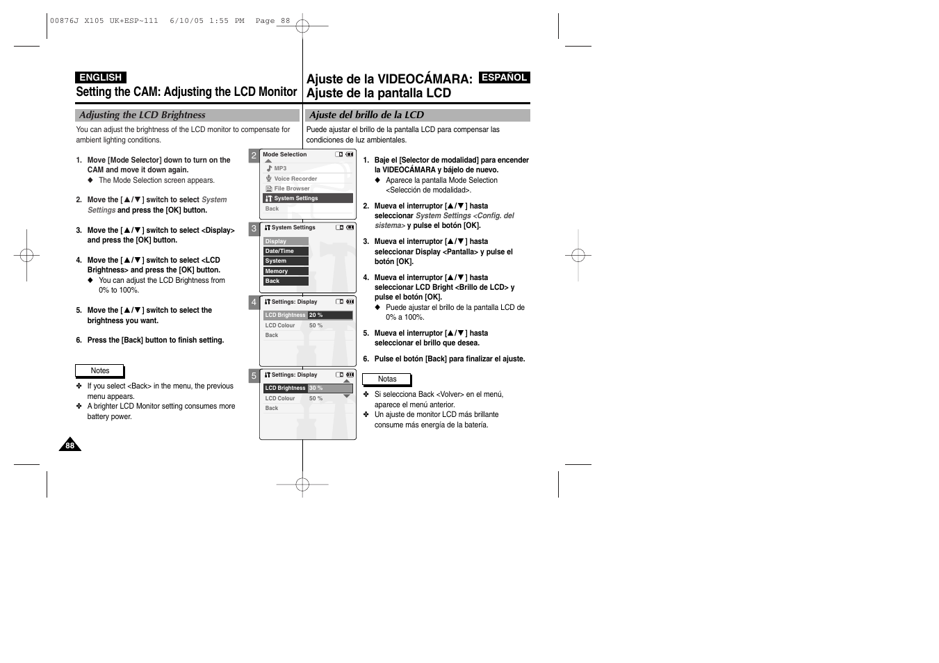 Samsung VP-X110L User Manual | Page 88 / 137