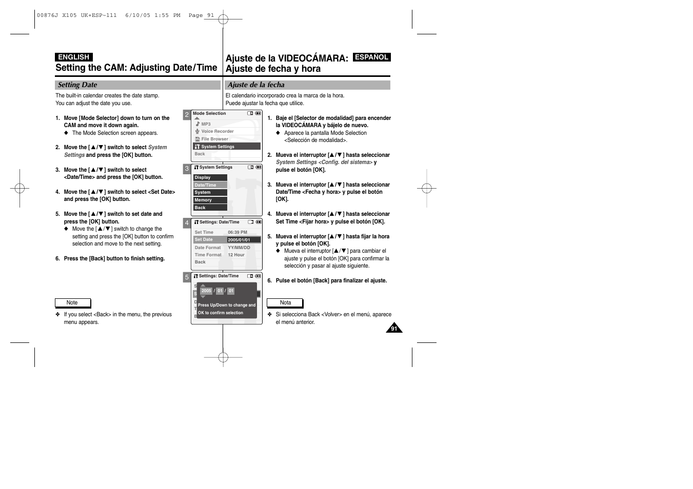 Samsung VP-X110L User Manual | Page 91 / 137