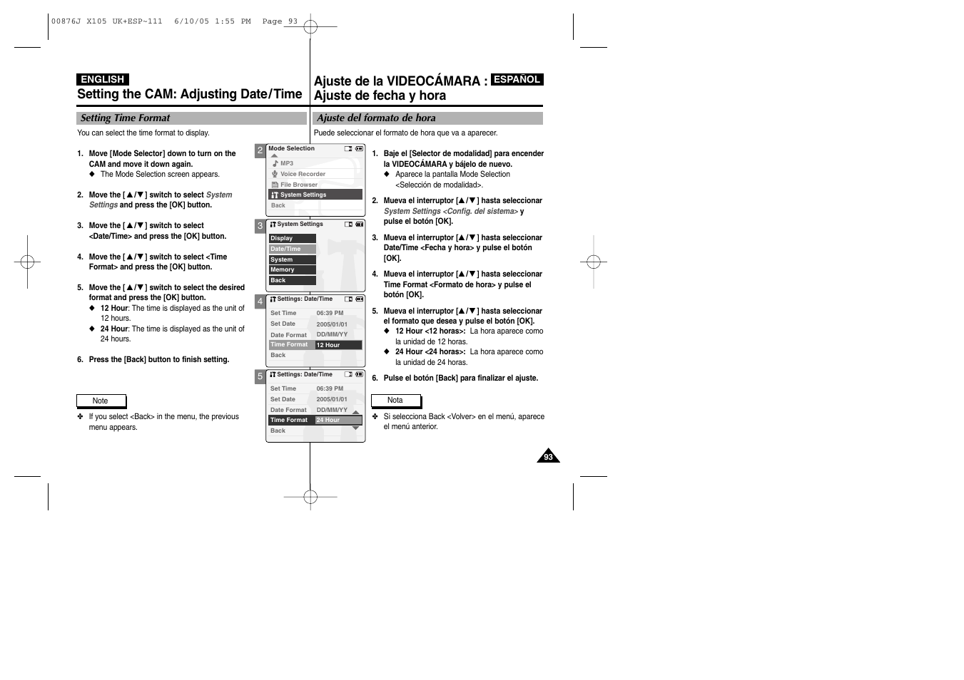 Samsung VP-X110L User Manual | Page 93 / 137