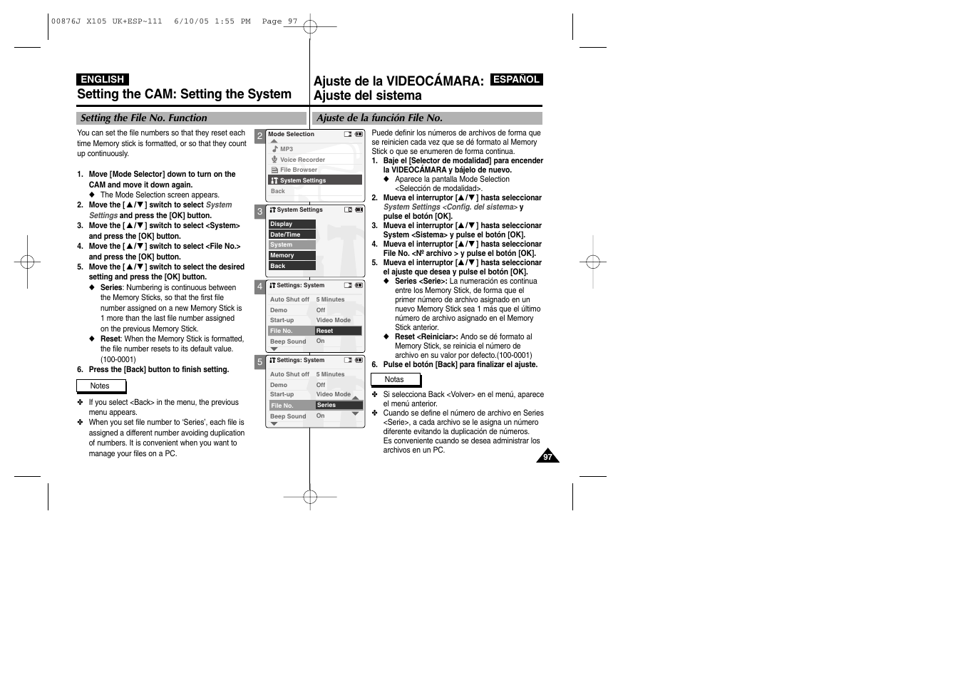 Samsung VP-X110L User Manual | Page 97 / 137