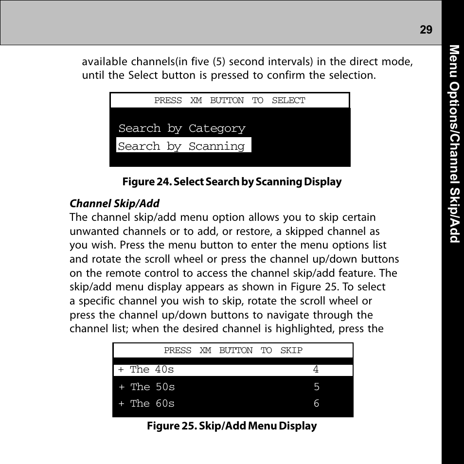 Audiovox Commander MT XMRVRFM002 User Manual | Page 29 / 64