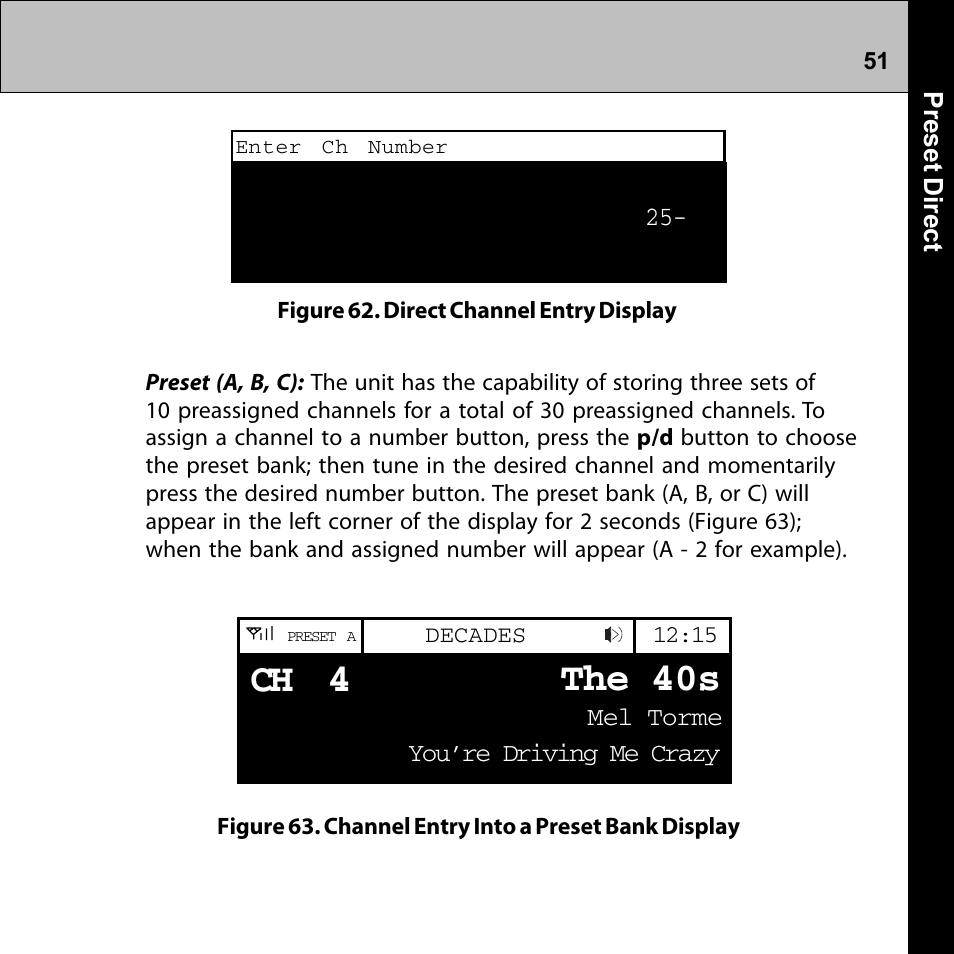 The 40s, Ch 4 | Audiovox Commander MT XMRVRFM002 User Manual | Page 51 / 64