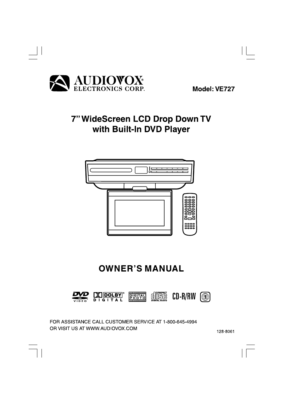 Audiovox VE727 User Manual | 31 pages