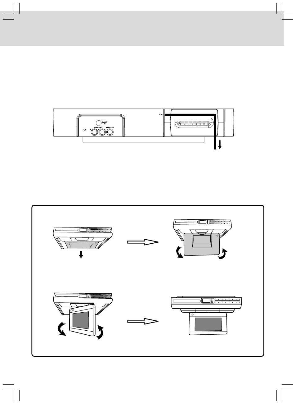 Monitor operation, Connections | Audiovox VE727 User Manual | Page 14 / 31