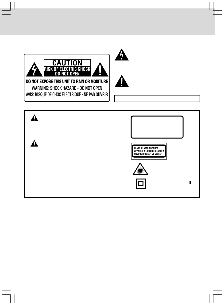 Safety precautions, Caution | Audiovox VE727 User Manual | Page 2 / 31