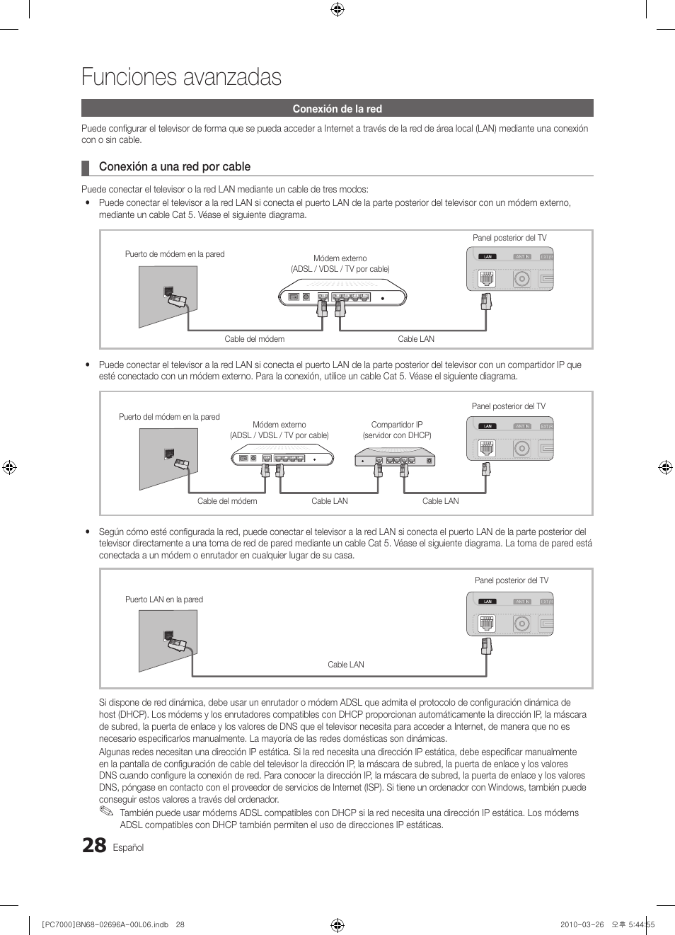 Funciones avanzadas | Samsung PS50C7000YW User Manual | Page 152 / 373