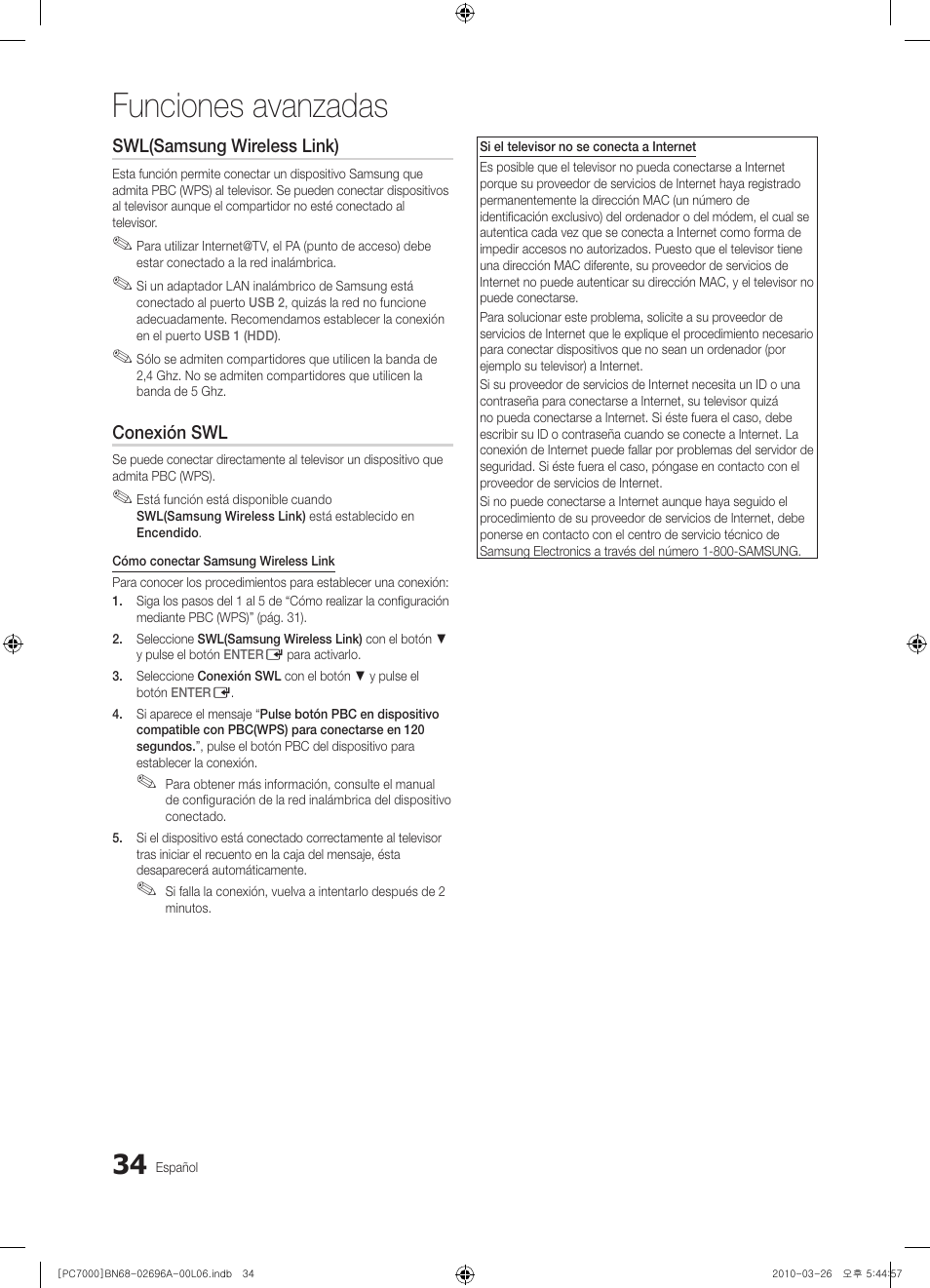 Funciones avanzadas | Samsung PS50C7000YW User Manual | Page 158 / 373
