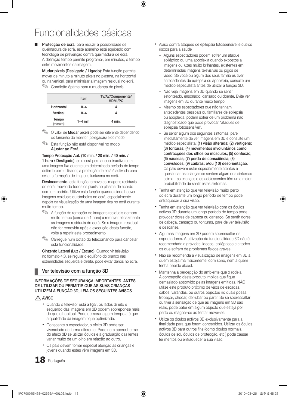 Funcionalidades básicas | Samsung PS50C7000YW User Manual | Page 204 / 373