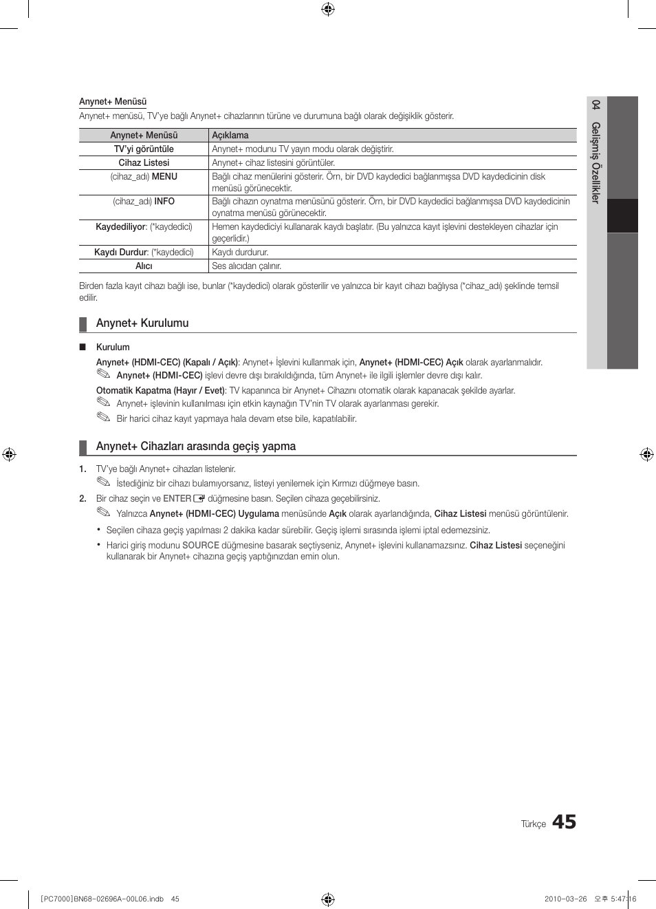Samsung PS50C7000YW User Manual | Page 355 / 373