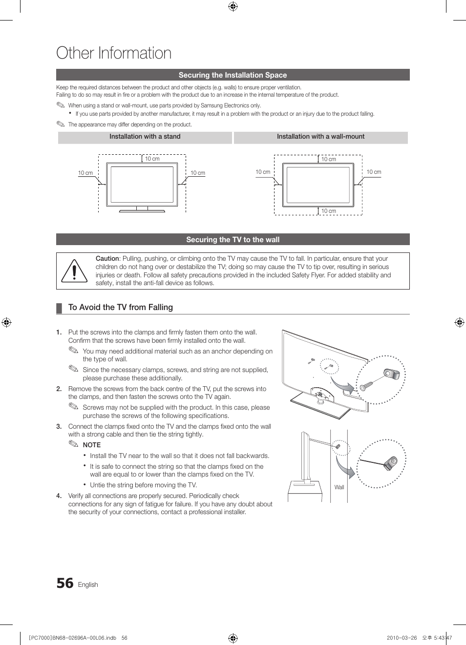 Other information | Samsung PS50C7000YW User Manual | Page 56 / 373