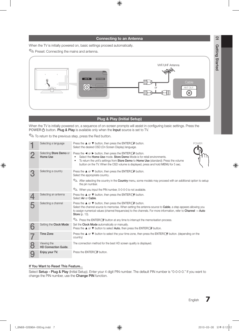 Samsung PS50C7000YW User Manual | Page 7 / 373