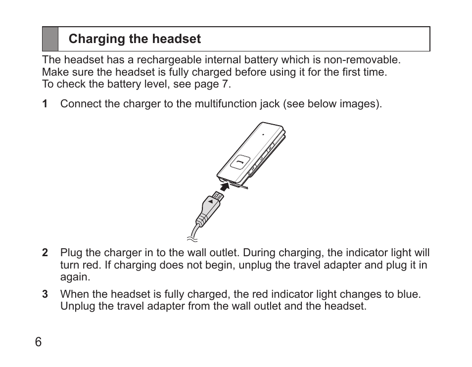 Charging the headset | Samsung BHS3000 User Manual | Page 8 / 97