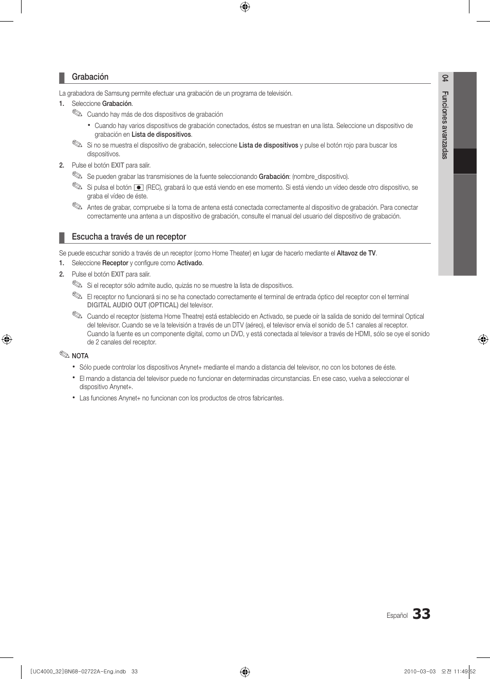 Samsung UE32C4000PW User Manual | Page 121 / 265