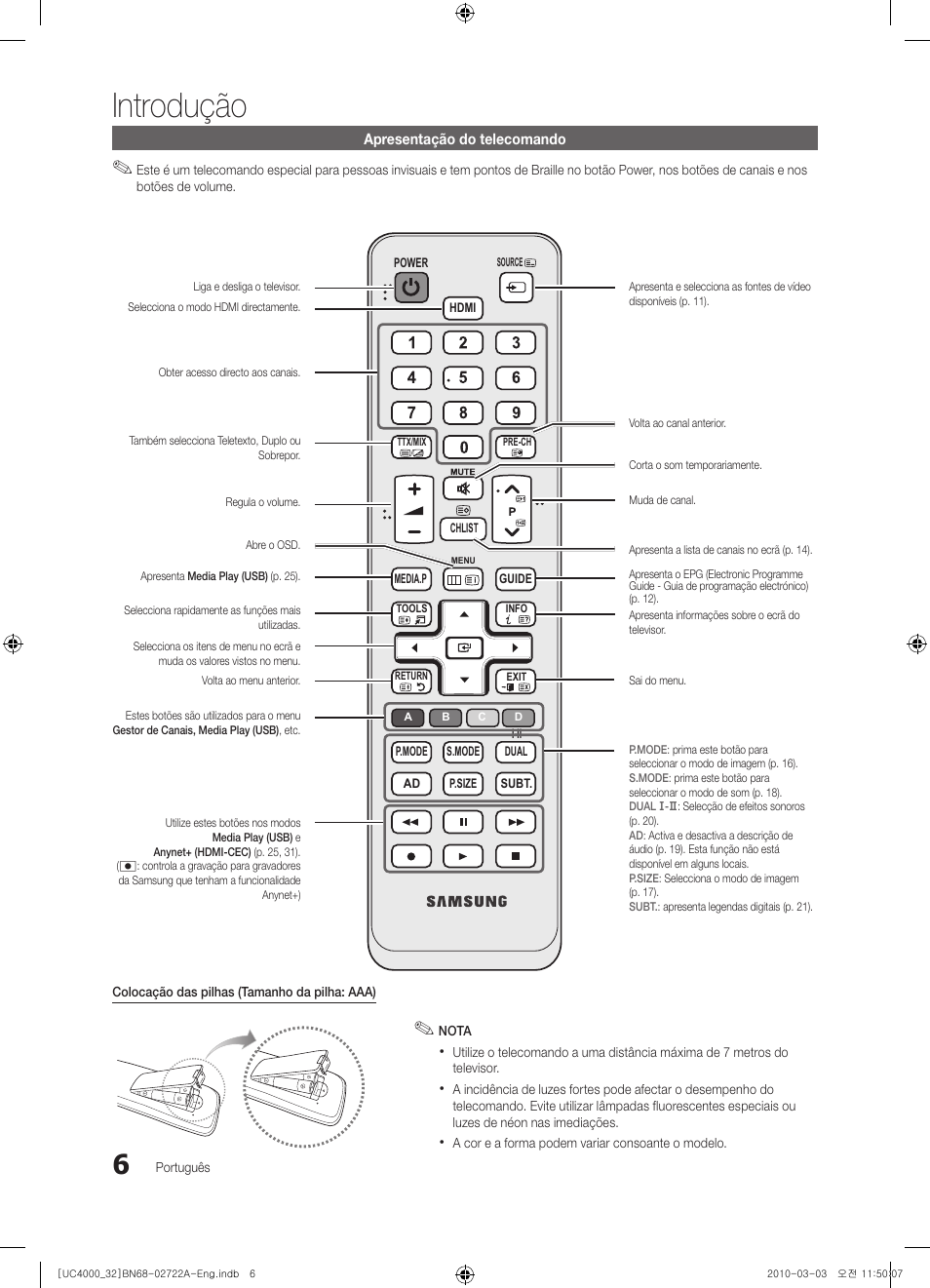 Introdução | Samsung UE32C4000PW User Manual | Page 138 / 265