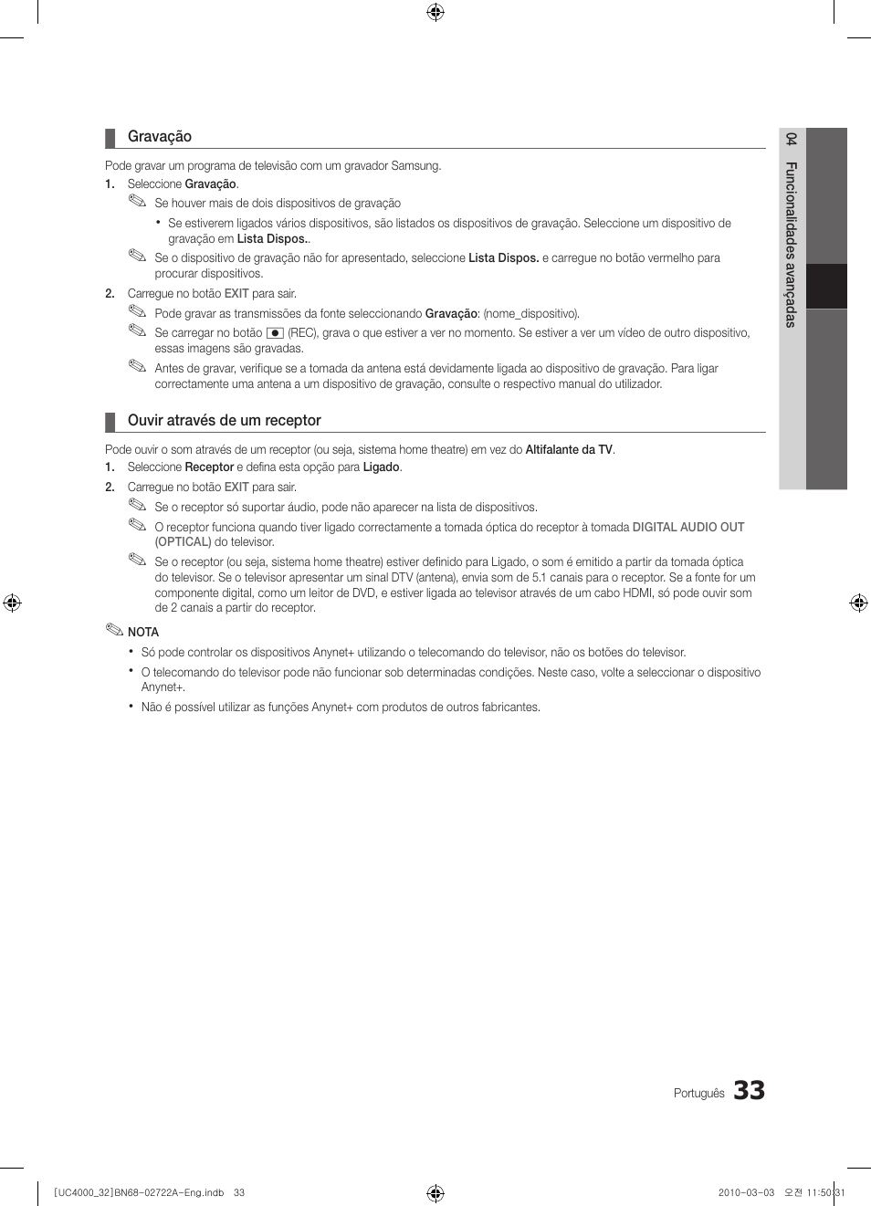 Samsung UE32C4000PW User Manual | Page 165 / 265
