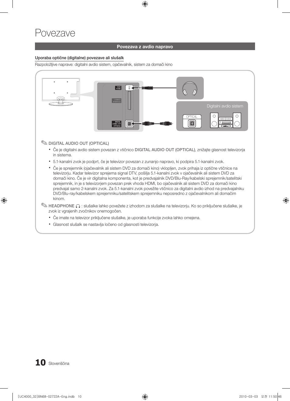 Povezave | Samsung UE32C4000PW User Manual | Page 186 / 265