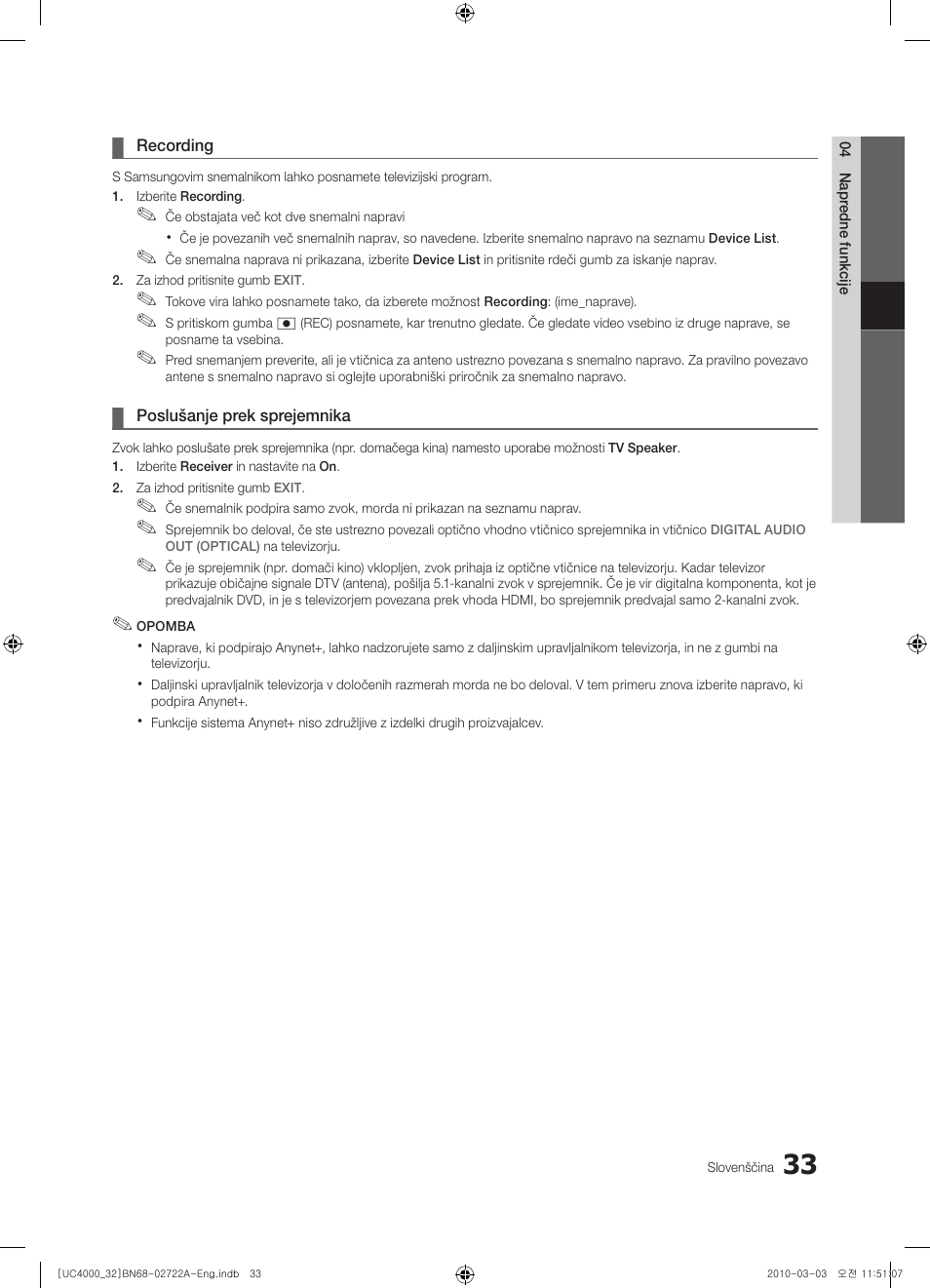 Samsung UE32C4000PW User Manual | Page 209 / 265