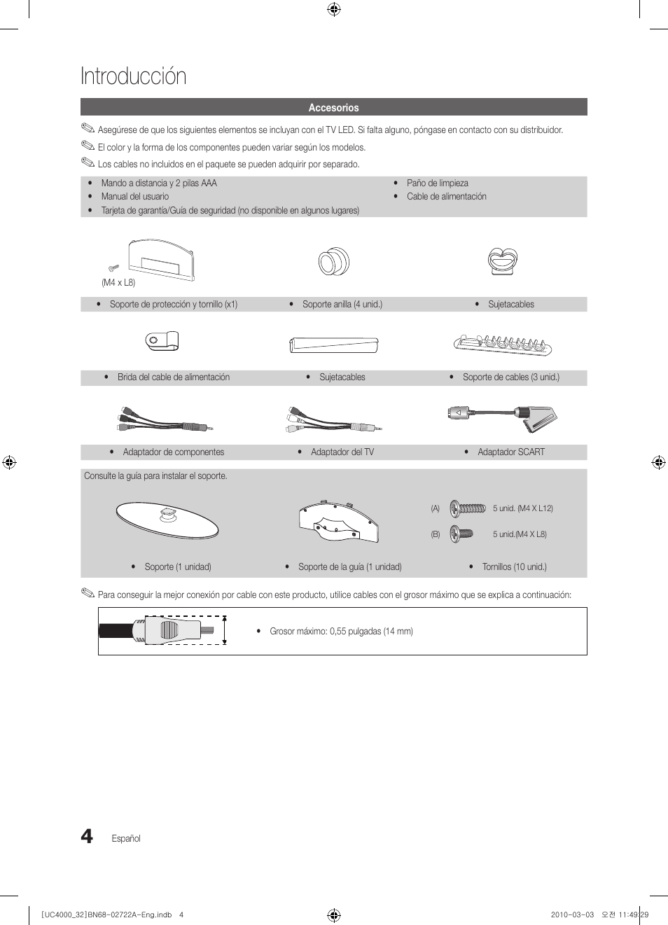 Introducción | Samsung UE32C4000PW User Manual | Page 92 / 265
