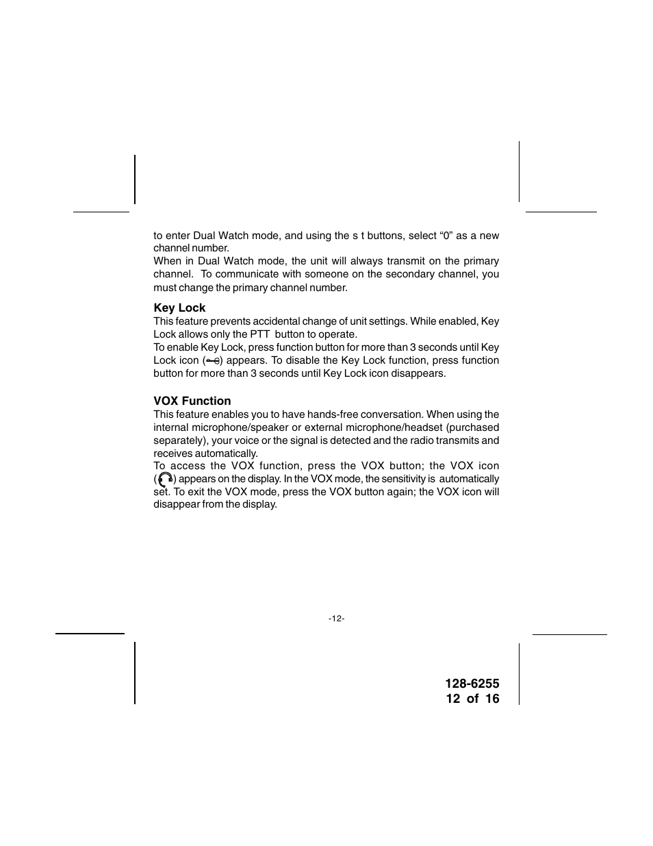 Audiovox FR-531 User Manual | Page 12 / 16