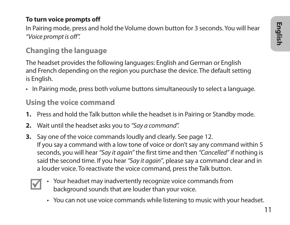 Samsung HM3700 User Manual | Page 13 / 173