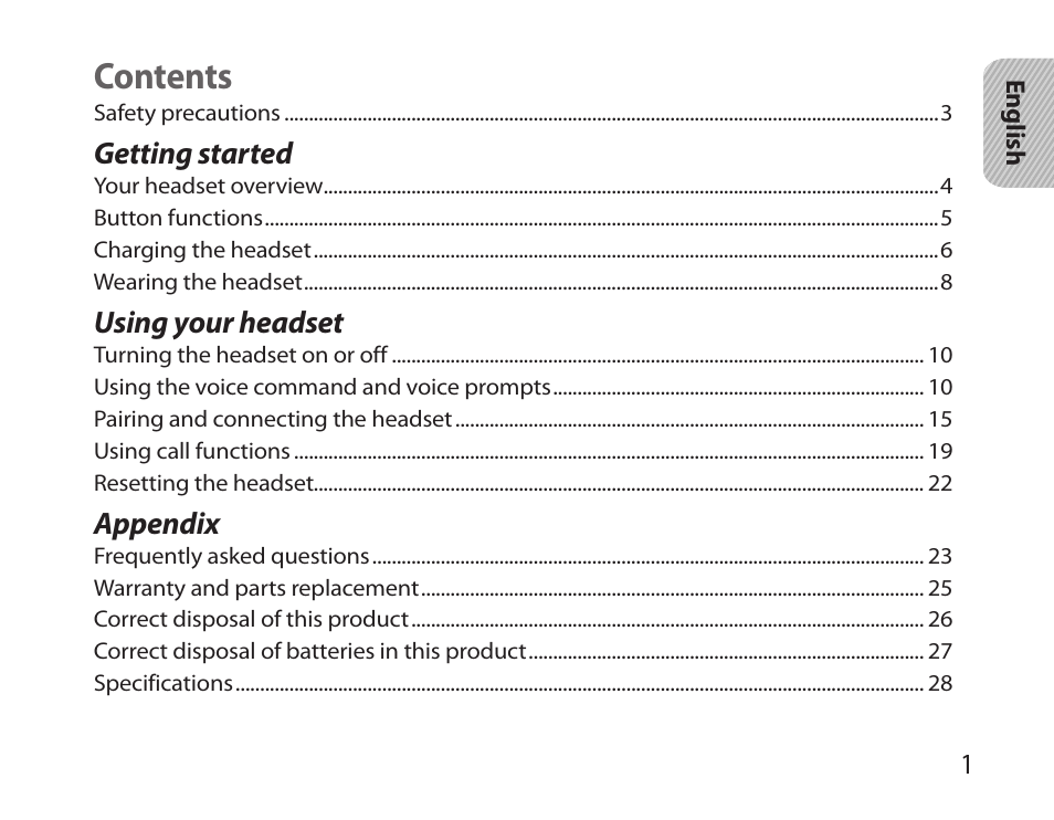 Samsung HM3700 User Manual | Page 3 / 173