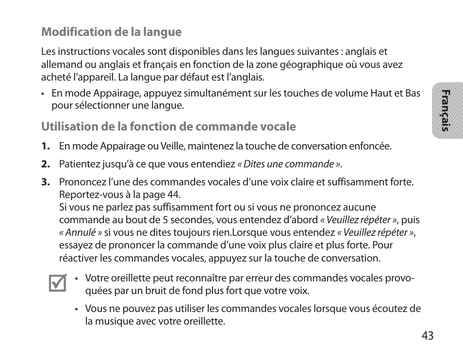 Samsung HM3700 User Manual | Page 45 / 173