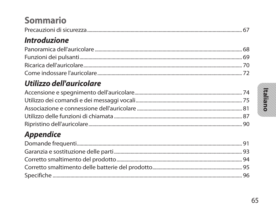 Samsung HM3700 User Manual | Page 67 / 173