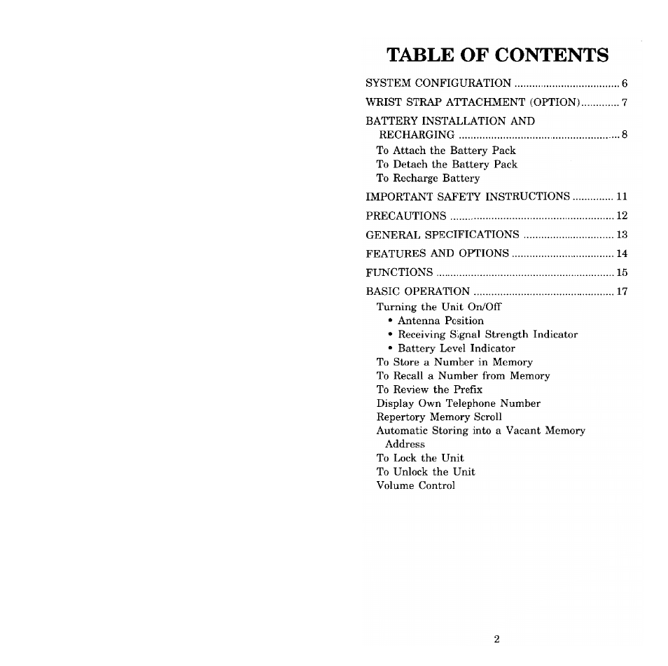 Audiovox Prestige PR-140 User Manual | Page 2 / 20