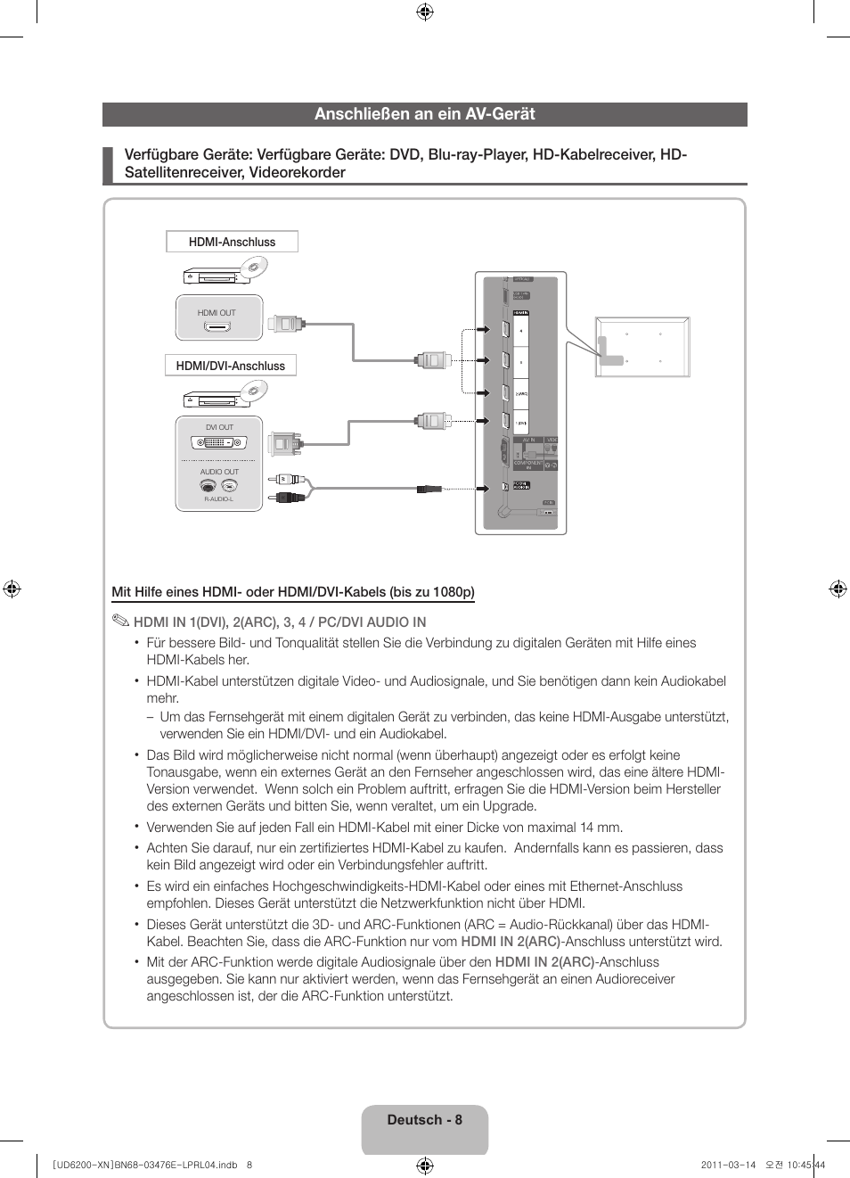 Samsung UE40D6200TS User Manual | Page 52 / 86