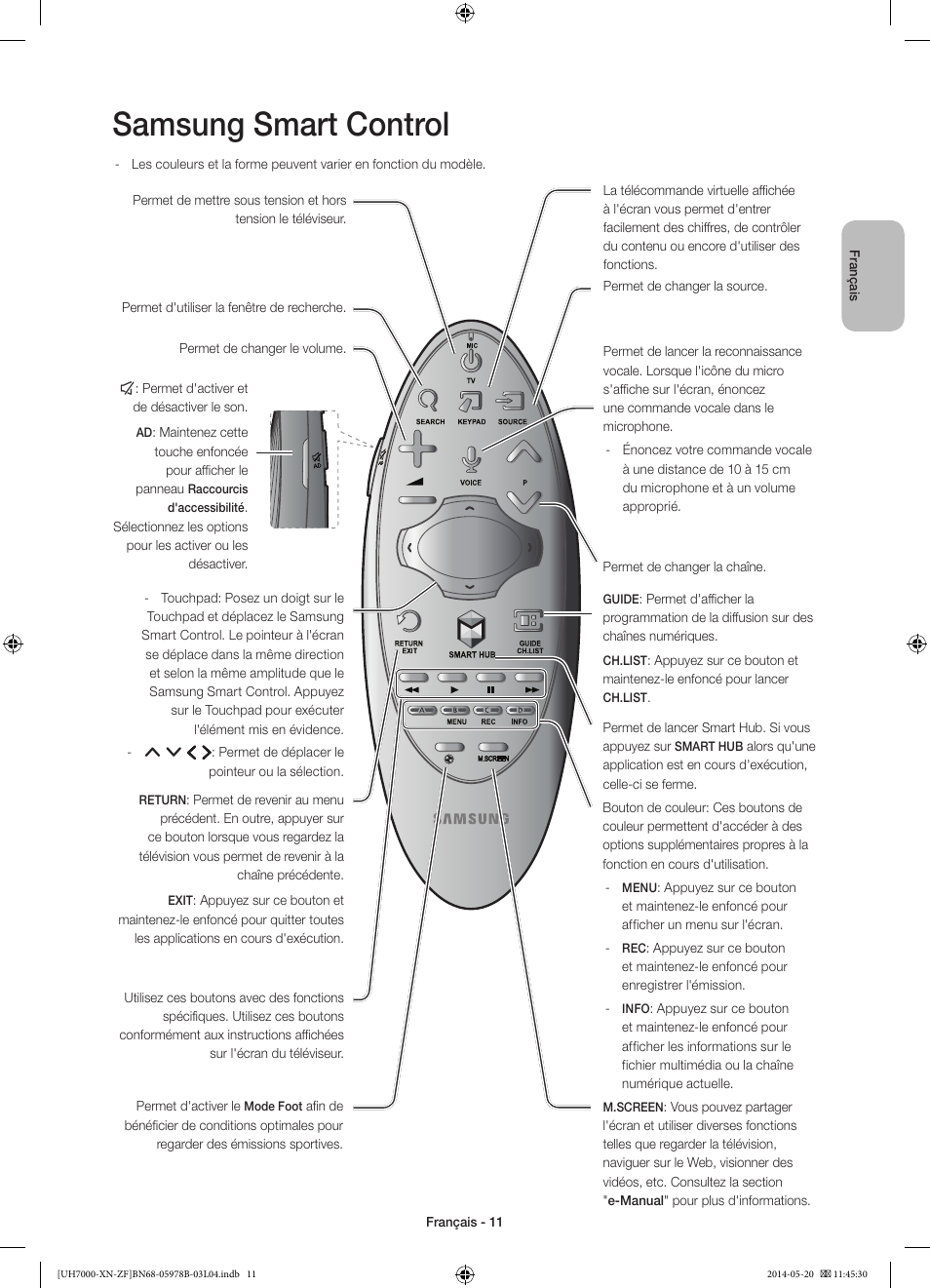 Samsung smart control | Samsung UE60H7000SL User Manual | Page 33 / 89