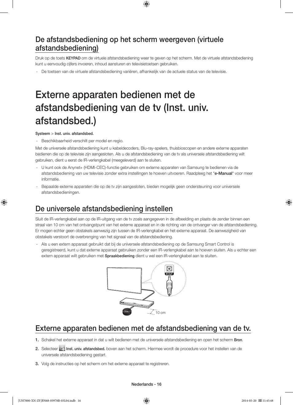 De universele afstandsbediening instellen | Samsung UE60H7000SL User Manual | Page 82 / 89