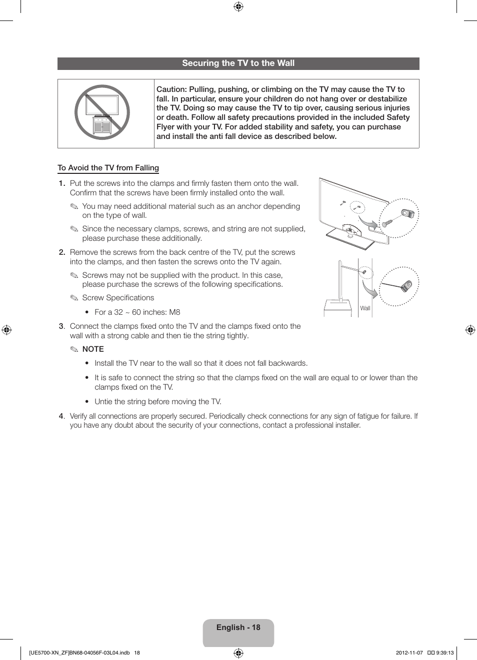 Samsung UE32ES5700S User Manual | Page 18 / 90