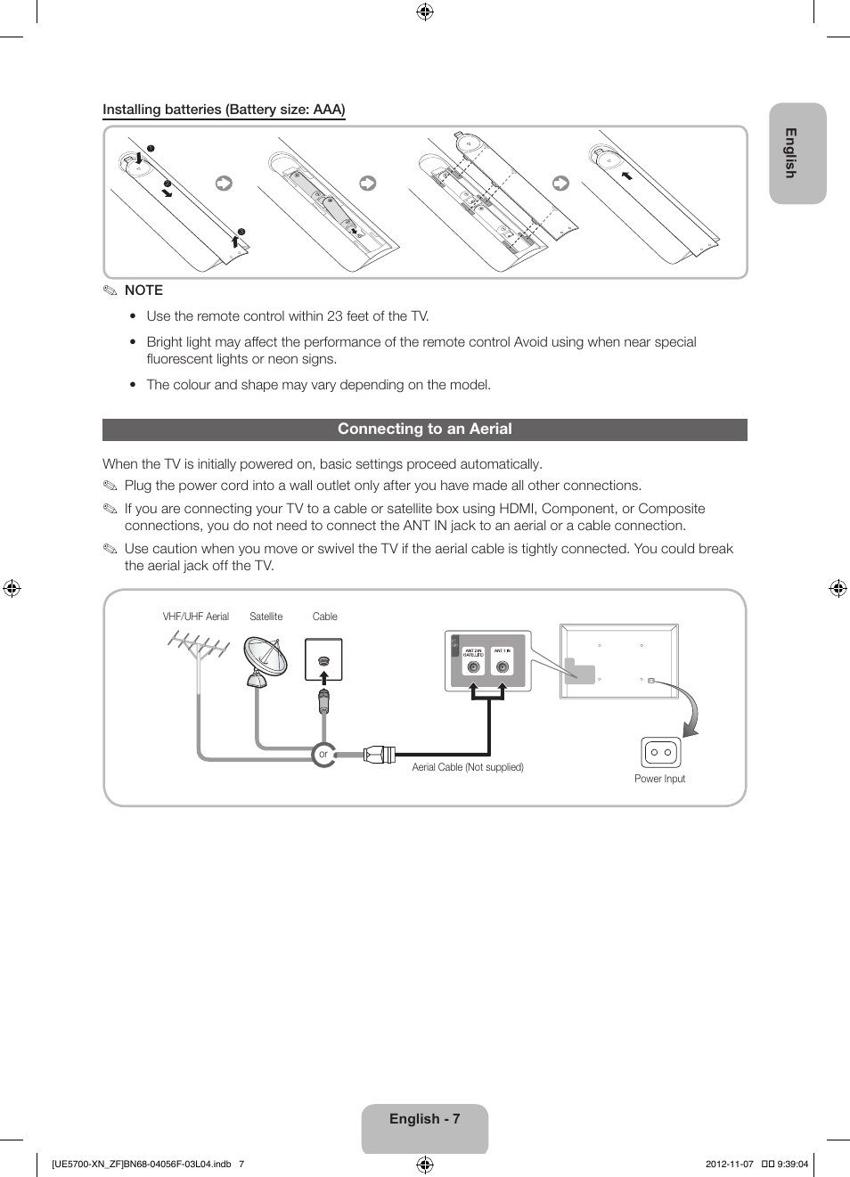 Samsung UE32ES5700S User Manual | Page 7 / 90