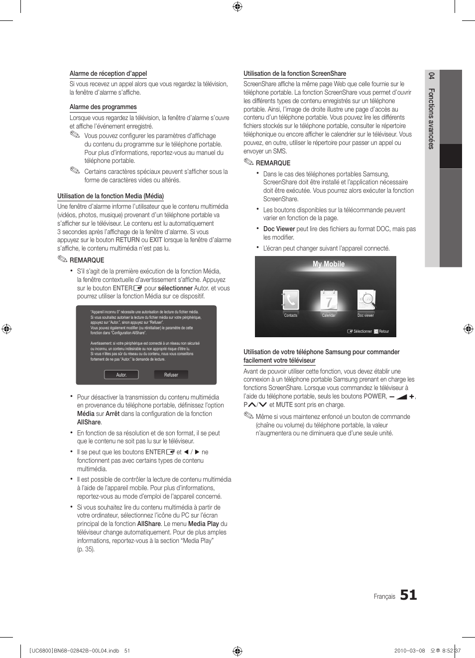 Samsung UE46C6820US User Manual | Page 113 / 249