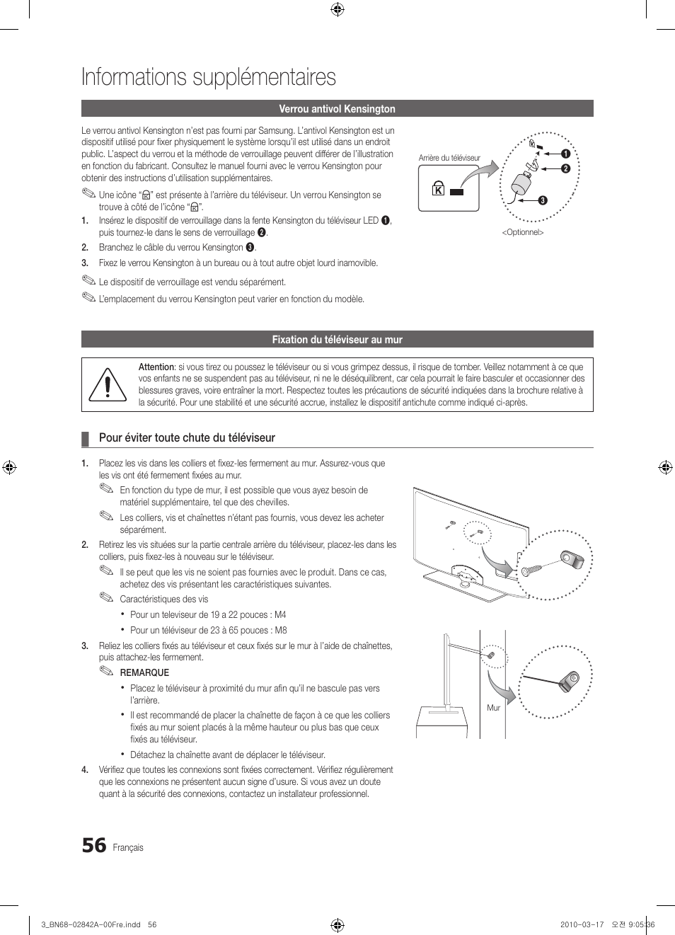 Informations supplémentaires | Samsung UE46C6820US User Manual | Page 118 / 249