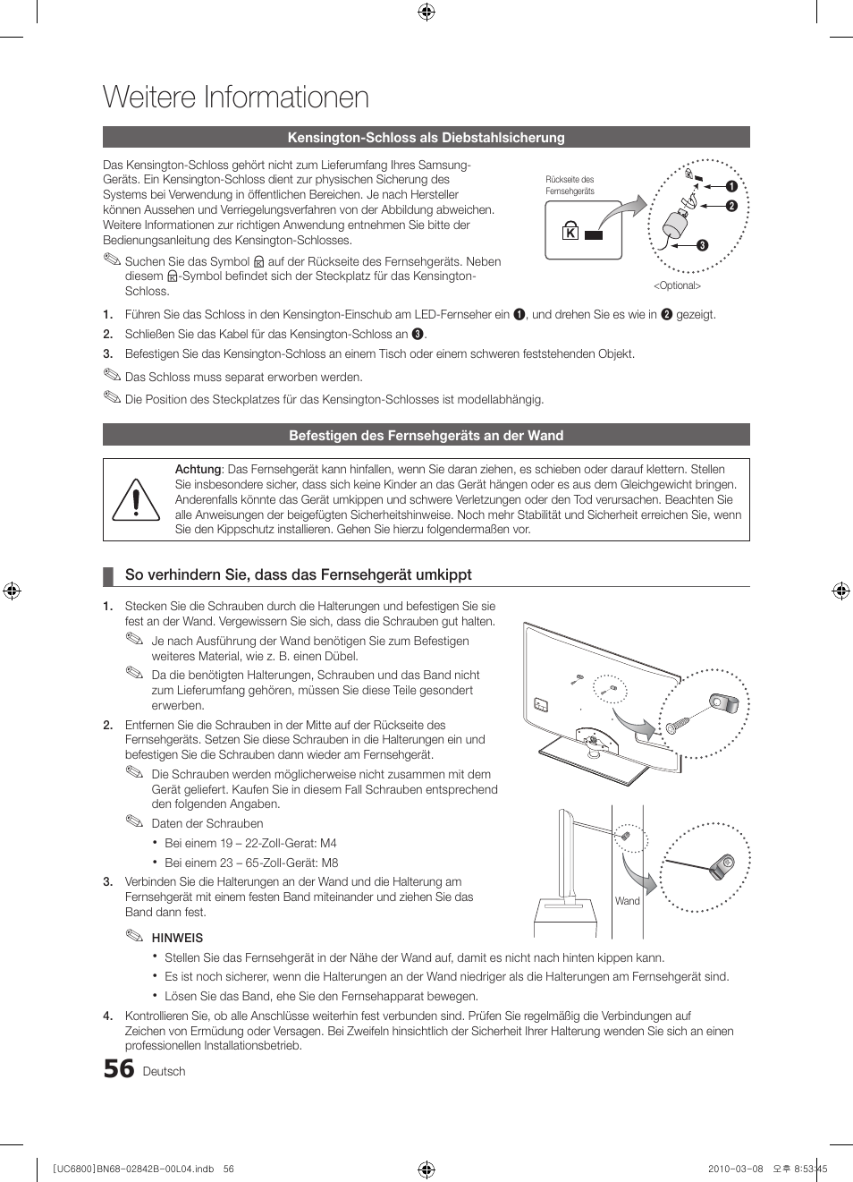 Weitere informationen | Samsung UE46C6820US User Manual | Page 180 / 249