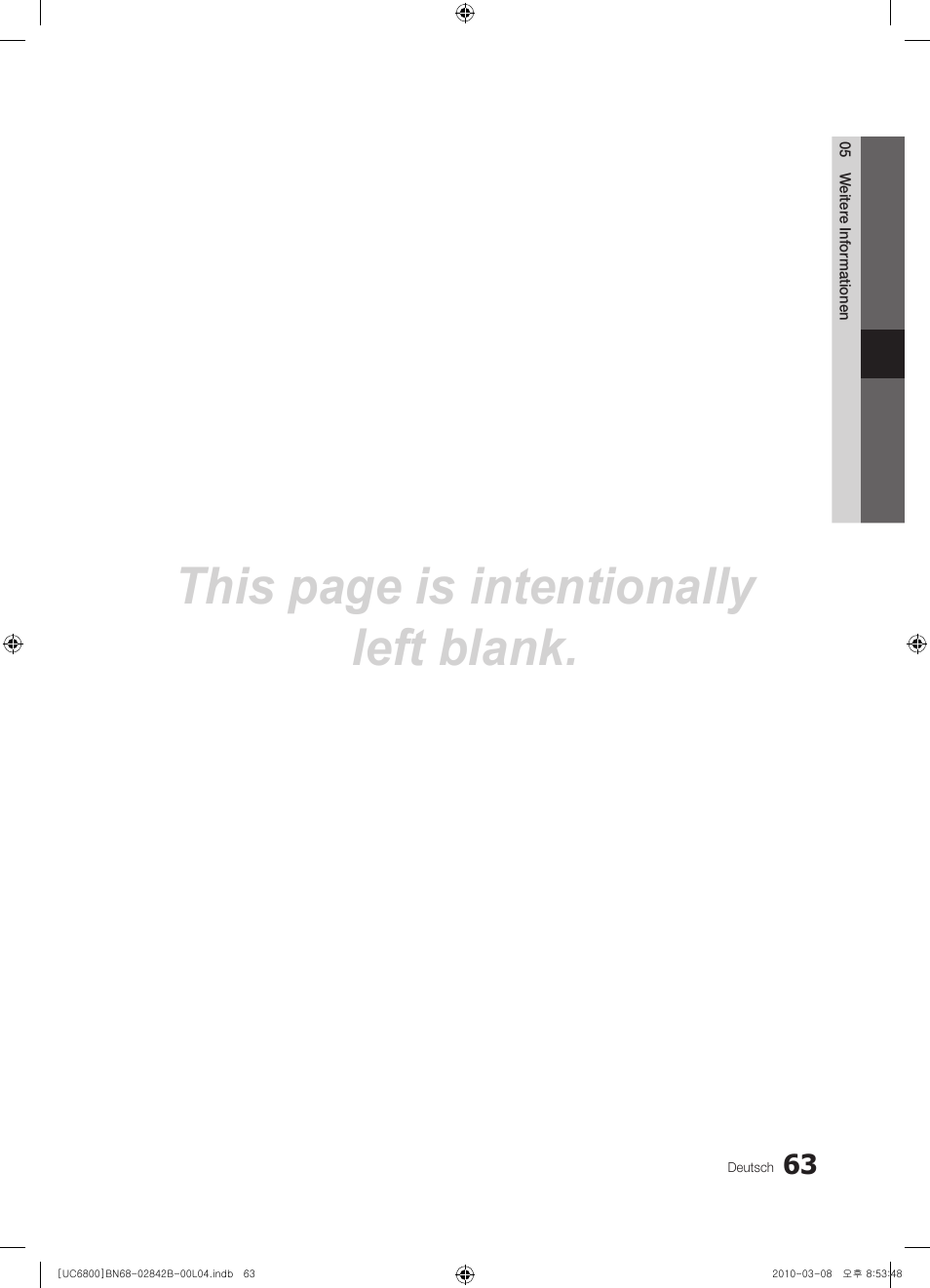 This page is intentionally left blank | Samsung UE46C6820US User Manual | Page 187 / 249