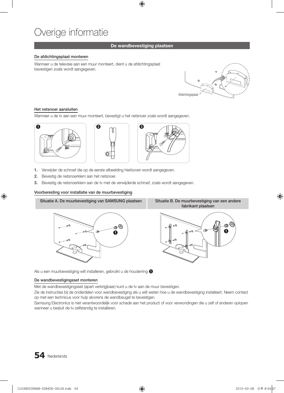 Overige informatie | Samsung UE46C6820US User Manual | Page 240 / 249