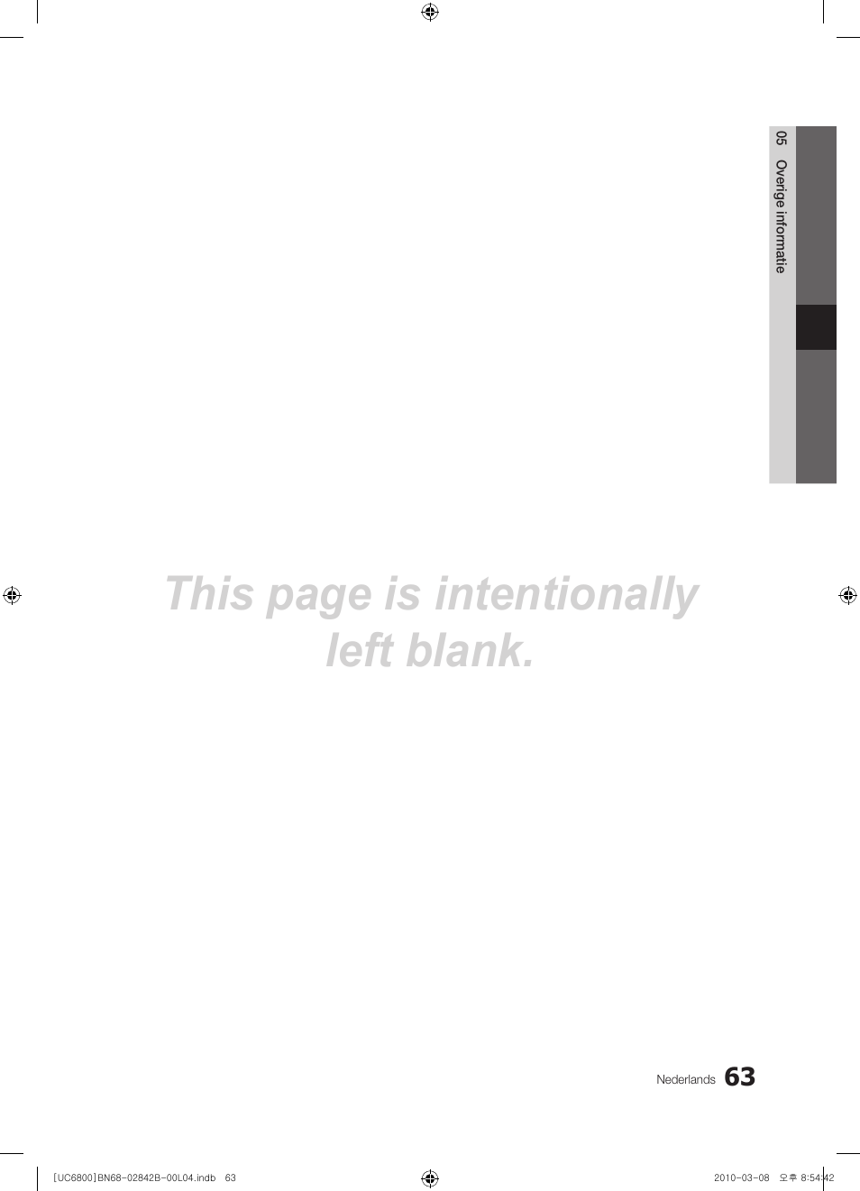 This page is intentionally left blank | Samsung UE46C6820US User Manual | Page 249 / 249