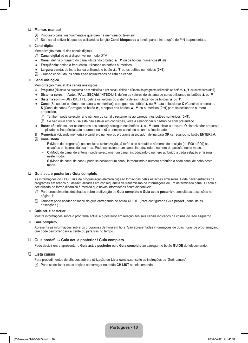 Samsung LE22C330F2W User Manual | Page 114 / 212