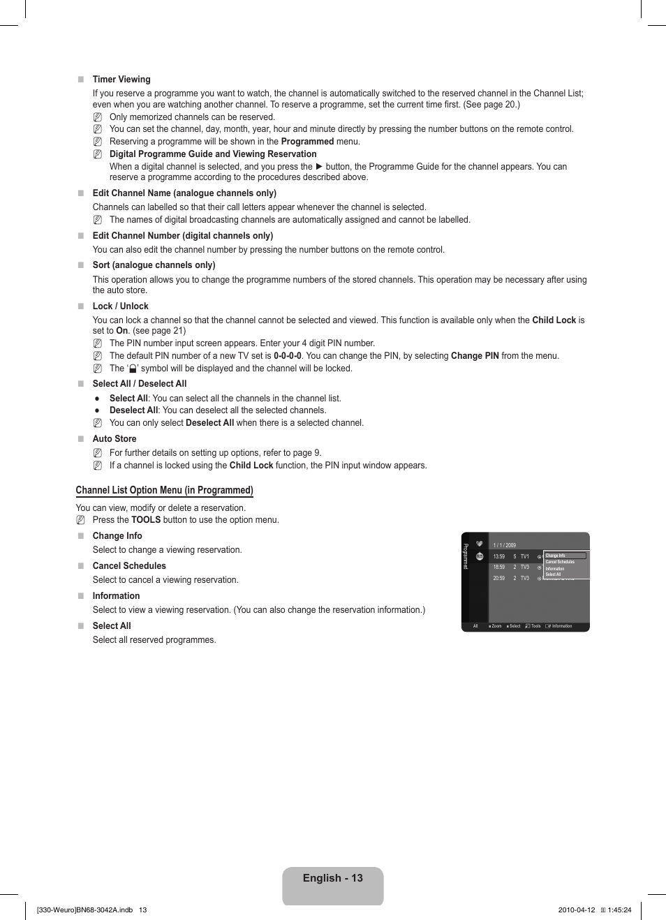 Samsung LE22C330F2W User Manual | Page 15 / 212