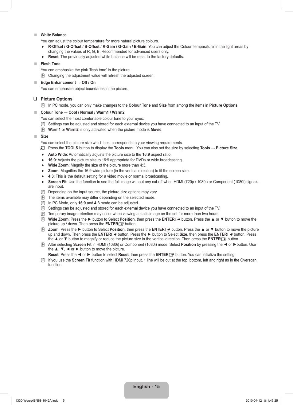 Samsung LE22C330F2W User Manual | Page 17 / 212