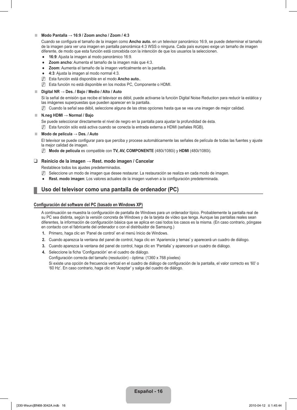 Samsung LE22C330F2W User Manual | Page 86 / 212