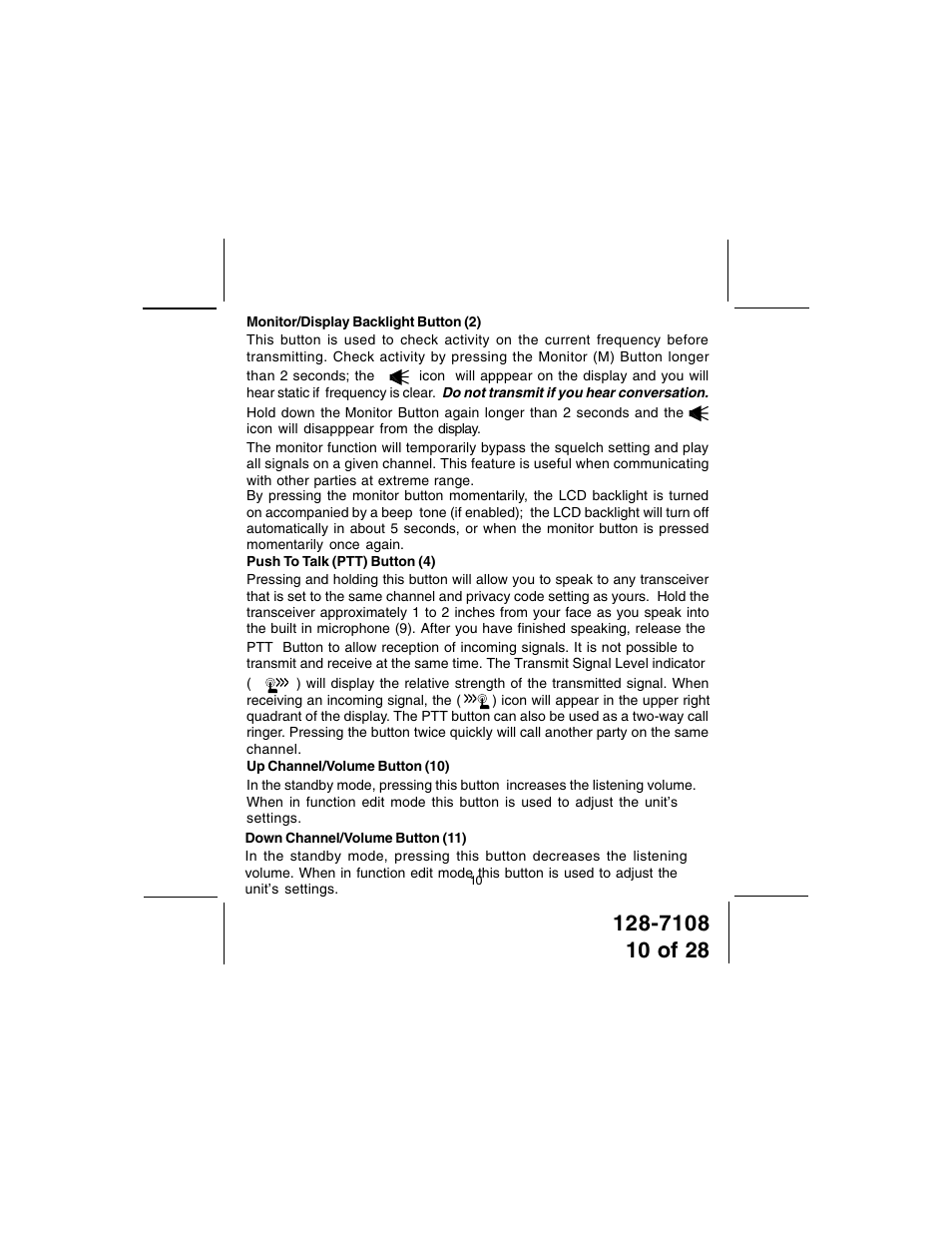 Audiovox GMRS500SLK User Manual | Page 10 / 28