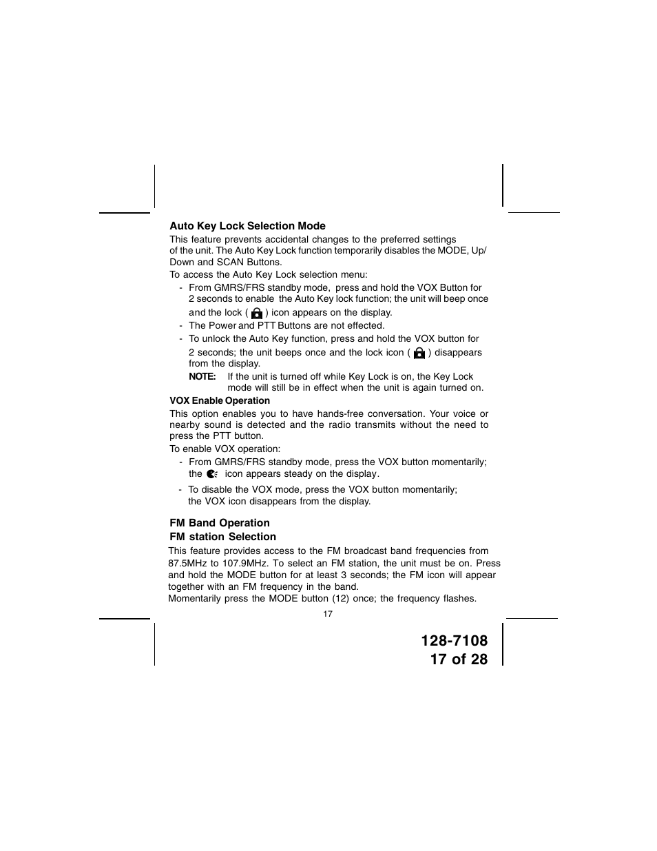 Audiovox GMRS500SLK User Manual | Page 17 / 28