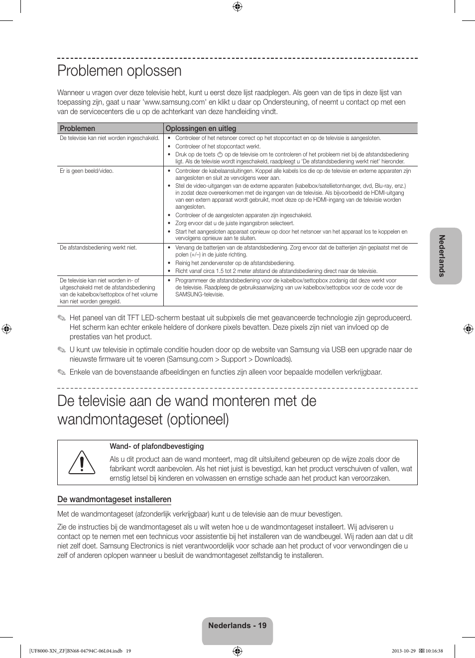 Problemen oplossen | Samsung UE46F8000SL User Manual | Page 91 / 97