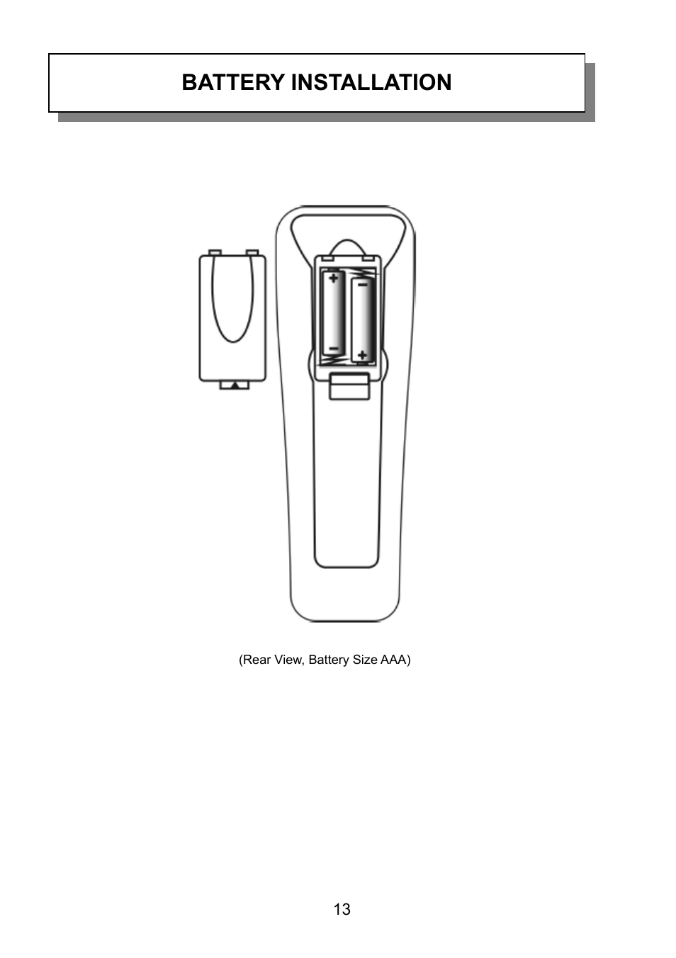 Battery installation | Audiovox VE926 User Manual | Page 14 / 33