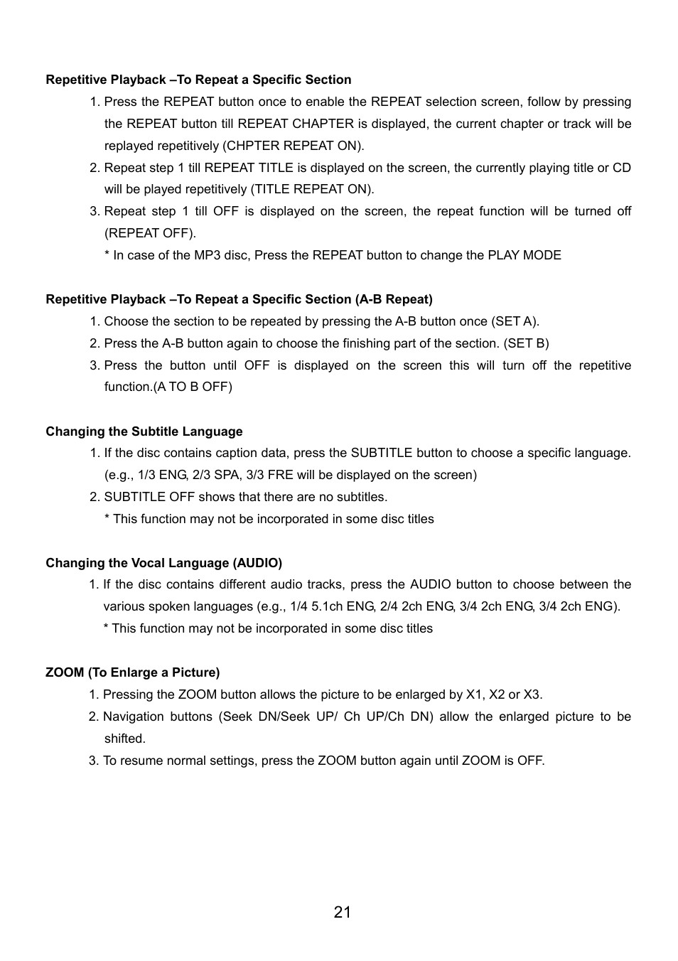 Audiovox VE926 User Manual | Page 22 / 33